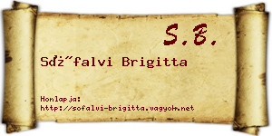 Sófalvi Brigitta névjegykártya
